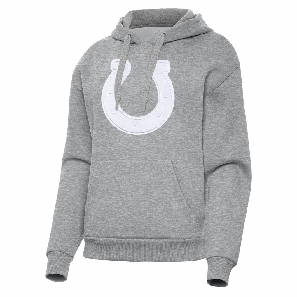 Indianapolis Colts Antigua Women's Victory Pullover Hoodie Heather Gray - NFL