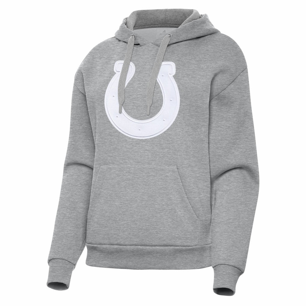 Indianapolis Colts Antigua Women's Victory Pullover Hoodie Heather Gray - NFL
