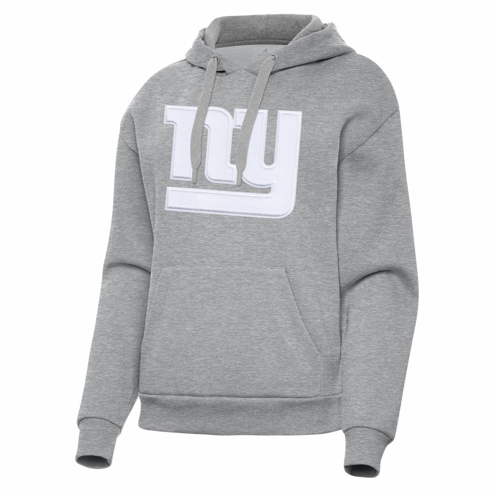 New York Giants Antigua Women's Victory Pullover Hoodie Heather Gray - NFL
