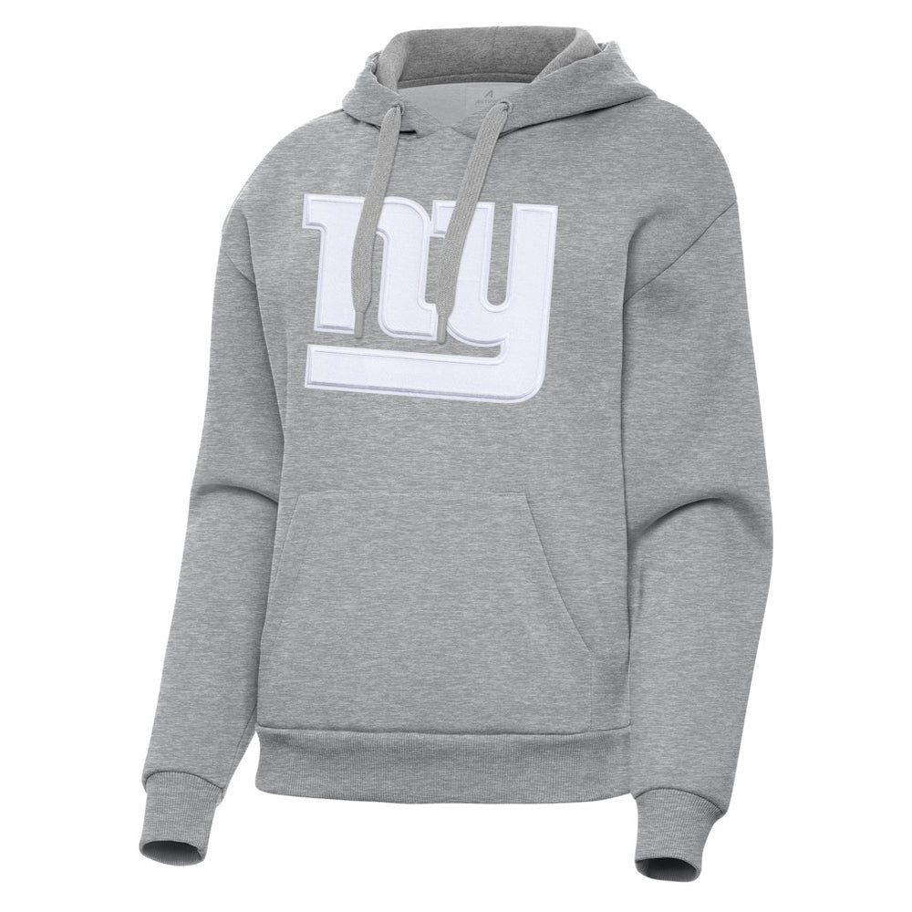 New York Giants Antigua Women's Victory Pullover Hoodie Heather Gray - NFL