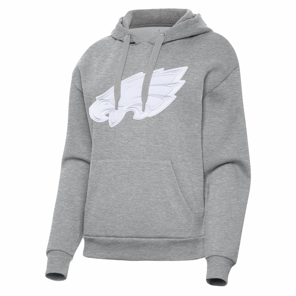 Philadelphia Eagles Antigua Women's Victory Pullover Hoodie Heather Gray - NFL