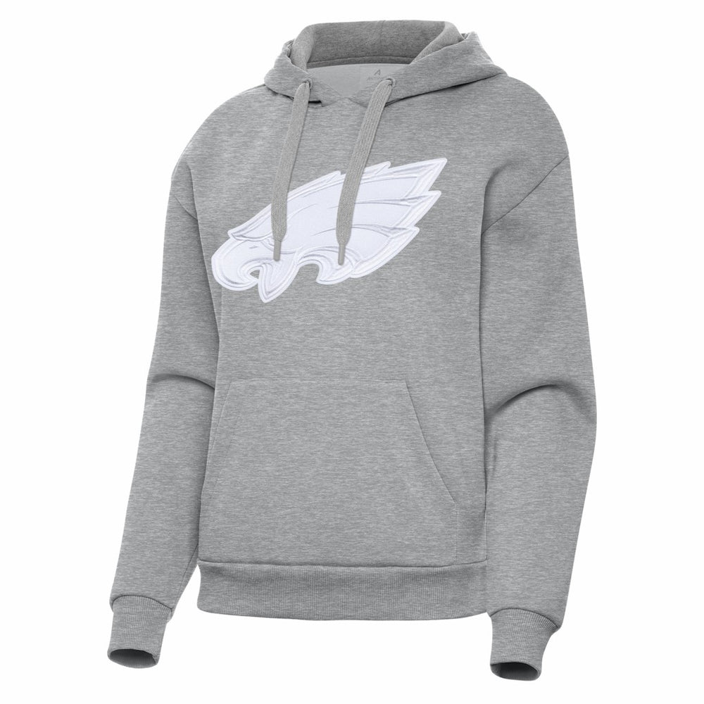 Philadelphia Eagles Antigua Women's Victory Pullover Hoodie Heather Gray - NFL
