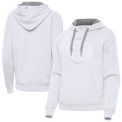 Pittsburgh Steelers Antigua Women's Victory Pullover Hoodie White - NFL
