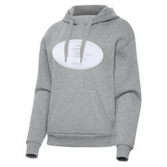 San Francisco 49ers Antigua Women's Victory Pullover Hoodie Heather Gray - NFL