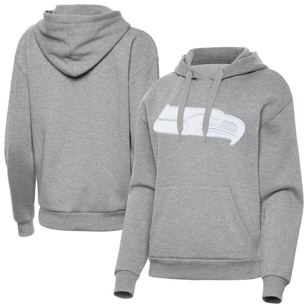 Seattle Seahawks Antigua Women's Victory Pullover Hoodie Heather Gray - NFL