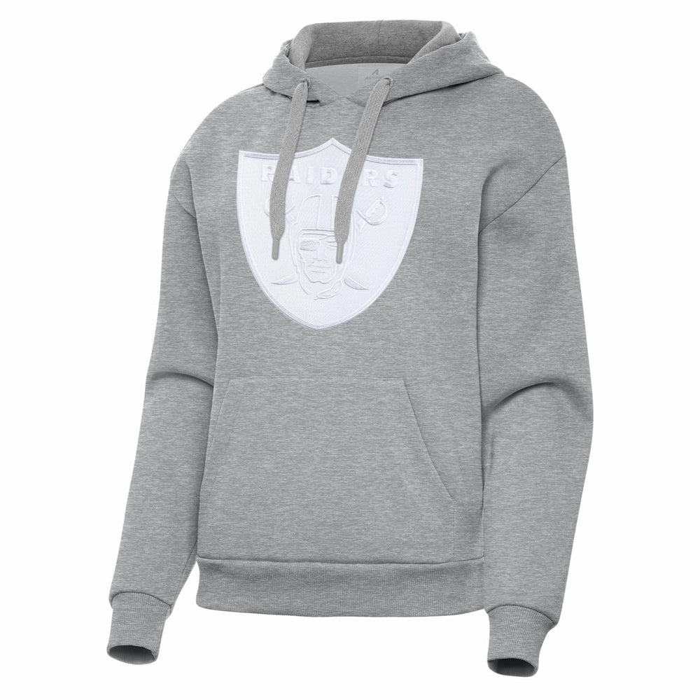 Las Vegas Raiders Antigua Women's Victory Pullover Hoodie Heather Gray - NFL