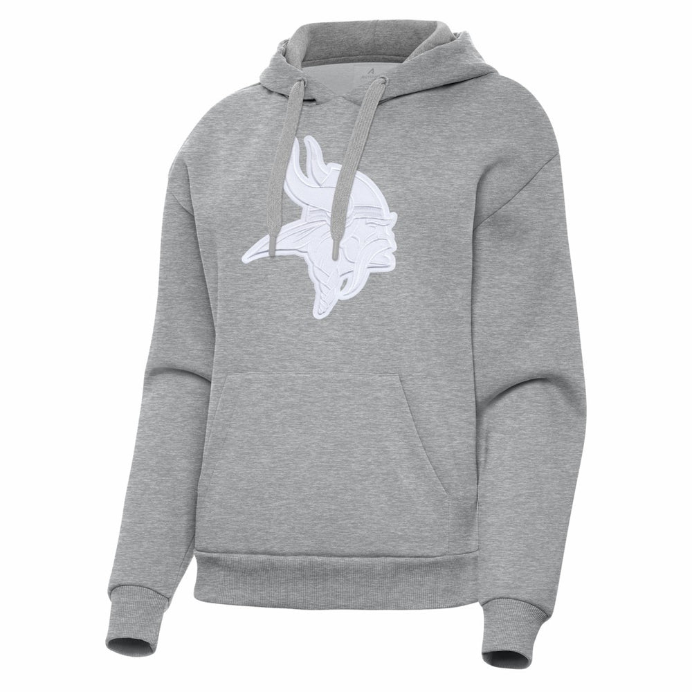 Minnesota Vikings Antigua Women's Victory Pullover Hoodie Heather Gray - NFL