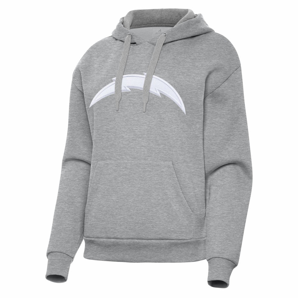 Los Angeles Chargers Antigua Women's Victory Pullover Hoodie Heather Gray - NFL
