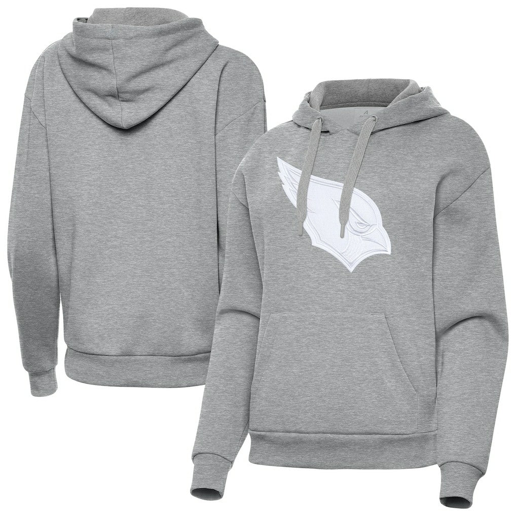 Arizona Cardinals Antigua Women's Victory Pullover Hoodie Heather Gray - NFL