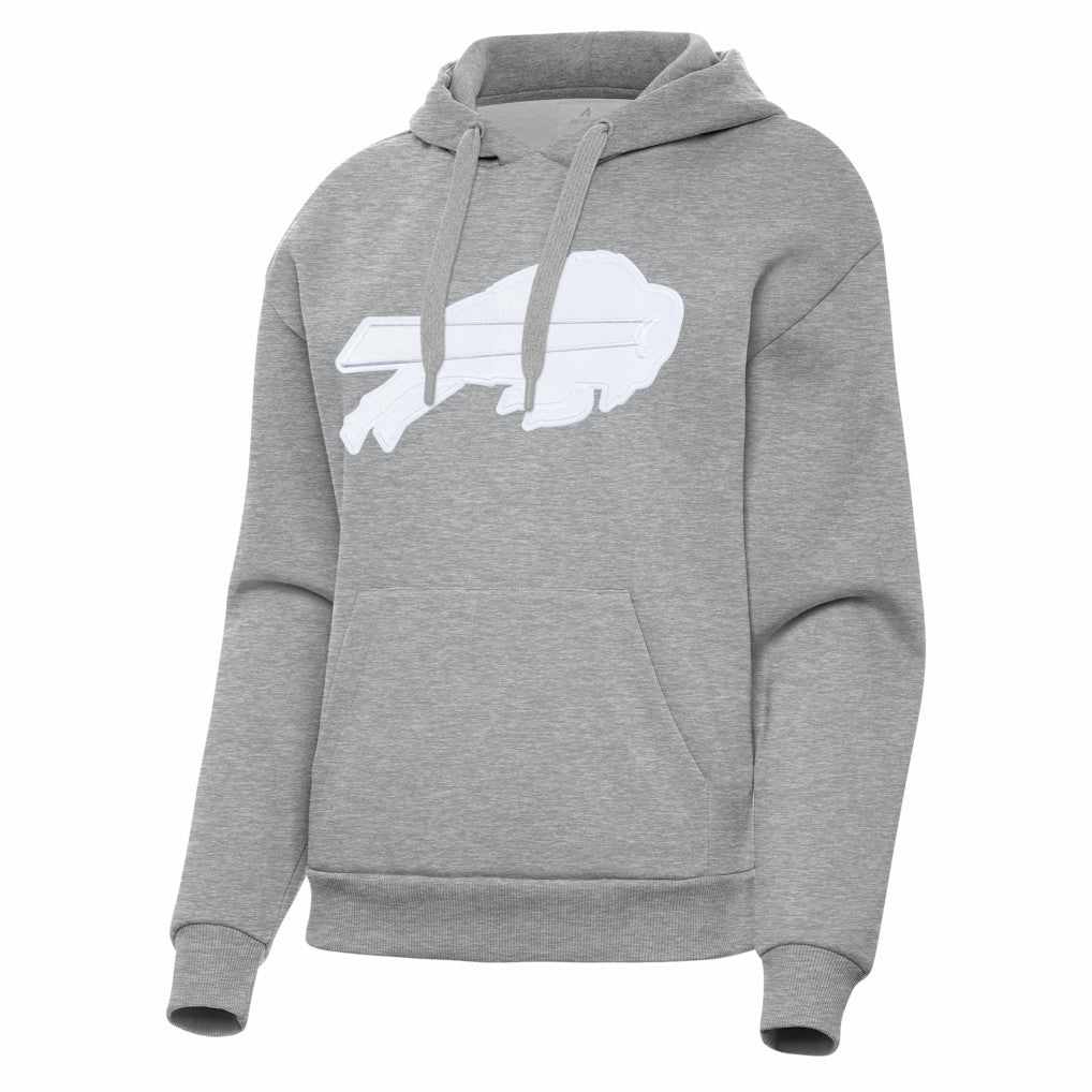 Buffalo Bills Antigua Women's Victory Pullover Hoodie Heather Gray - NFL