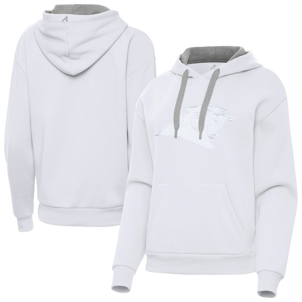 Carolina Panthers Antigua Women's Victory Pullover Hoodie White - NFL