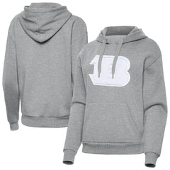 Cincinnati Bengals Antigua Women's Victory Pullover Hoodie Heather Gray - NFL