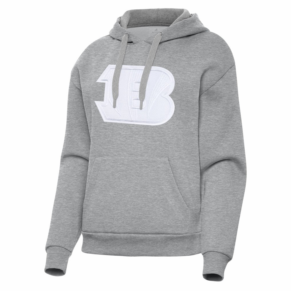 Cincinnati Bengals Antigua Women's Victory Pullover Hoodie Heather Gray - NFL