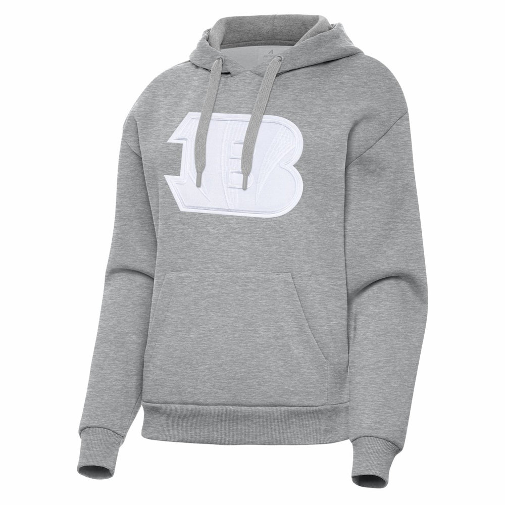 Cincinnati Bengals Antigua Women's Victory Pullover Hoodie Heather Gray - NFL