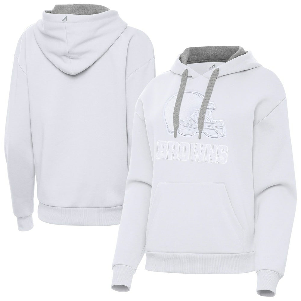 Cleveland Browns Antigua Women's Victory Pullover Hoodie White - NFL