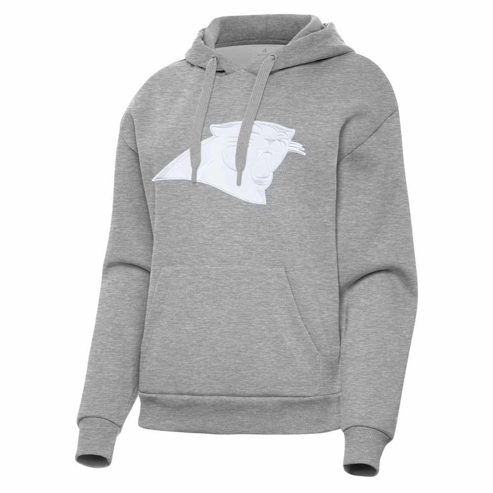 Carolina Panthers Antigua Women's Victory Pullover Hoodie Heather Gray - NFL