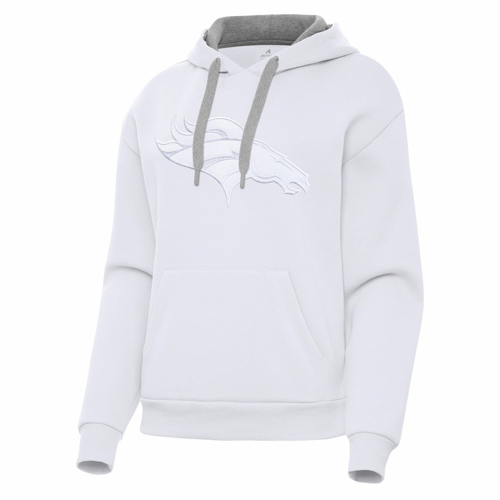 Denver Broncos Antigua Women's Victory Pullover Hoodie White - NFL