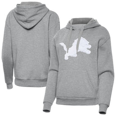Detroit Lions Antigua Women's Victory Pullover Hoodie Heather Gray - NFL