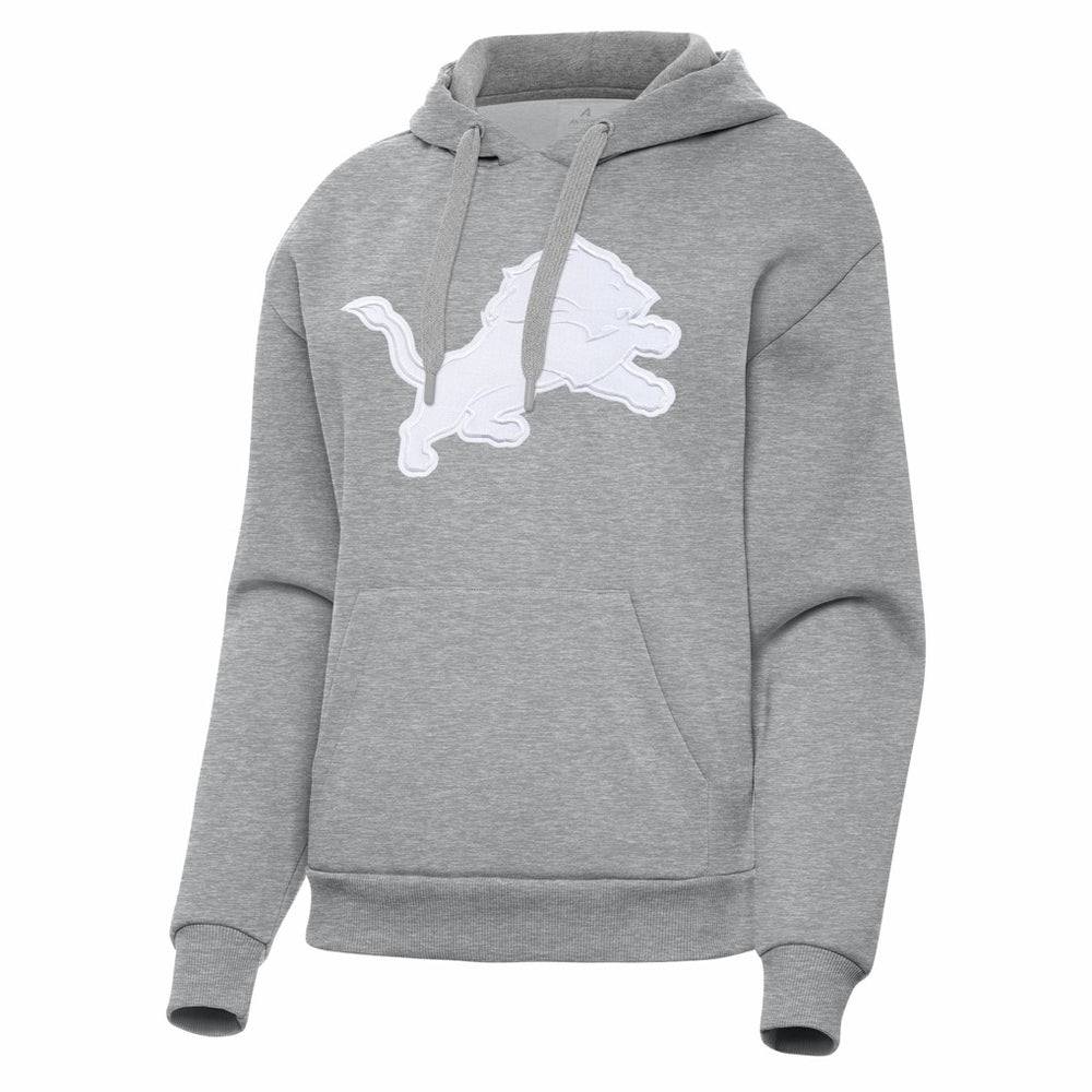 Detroit Lions Antigua Women's Victory Pullover Hoodie Heather Gray - NFL