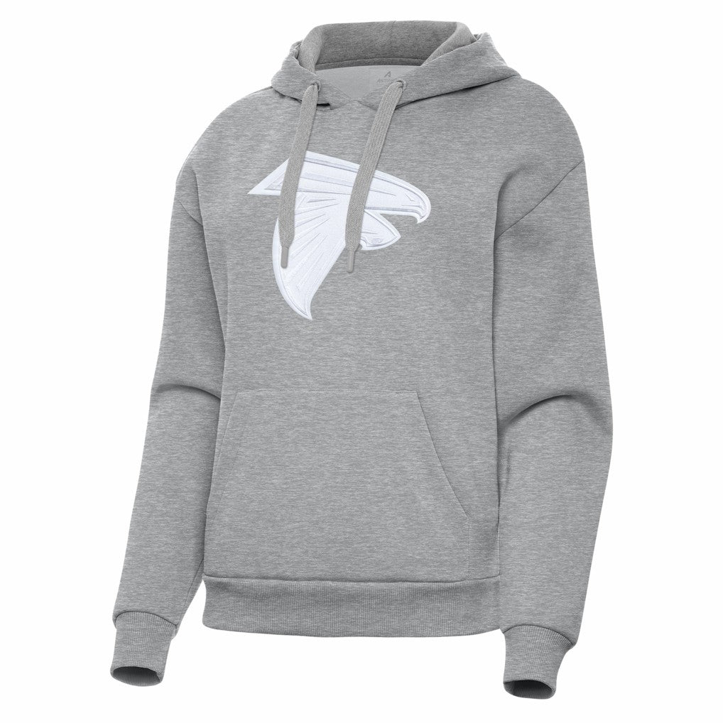 Atlanta Falcons Antigua Women's Victory Pullover Hoodie Heather Gray - NFL