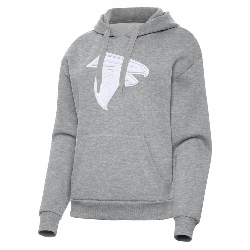Atlanta Falcons Antigua Women's Victory Pullover Hoodie Heather Gray - NFL