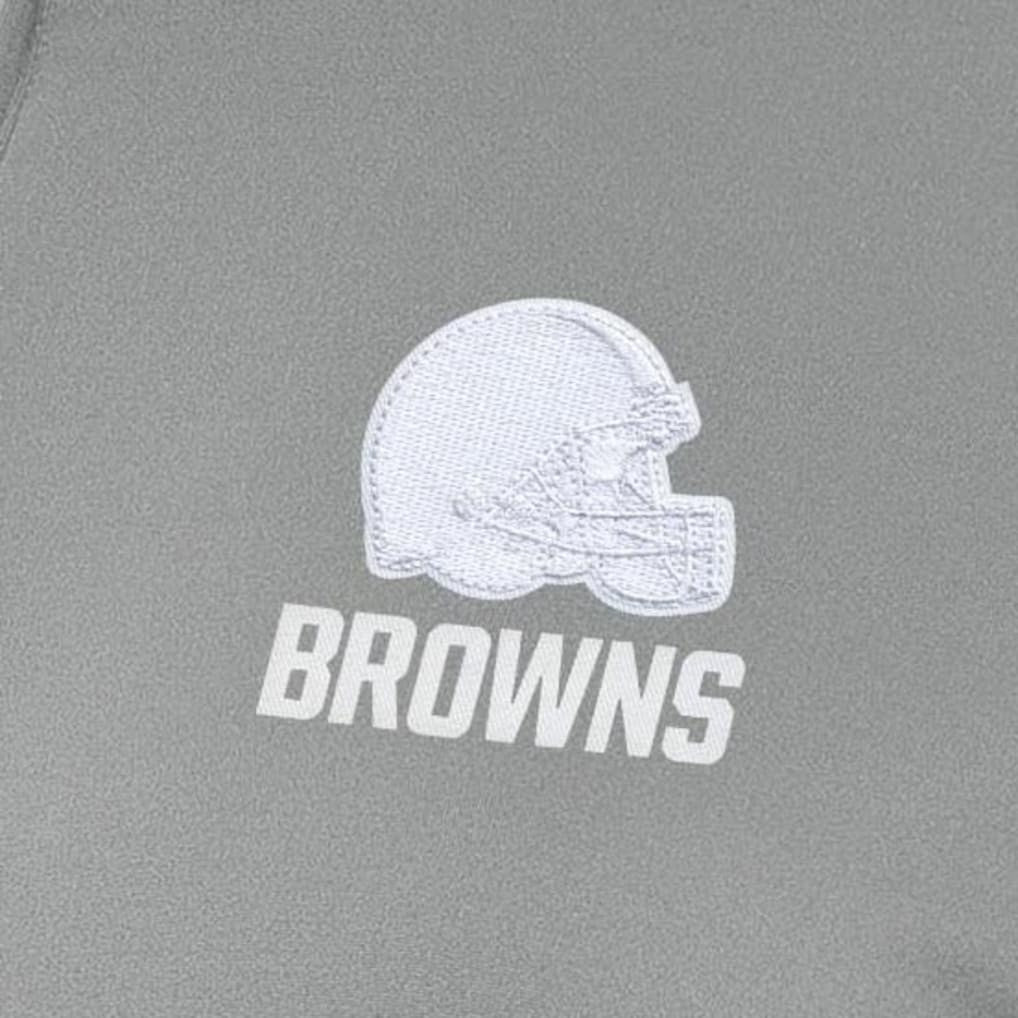 Cleveland Browns Antigua Women's Reprocess Quarter-Zip Top Gray - NFL