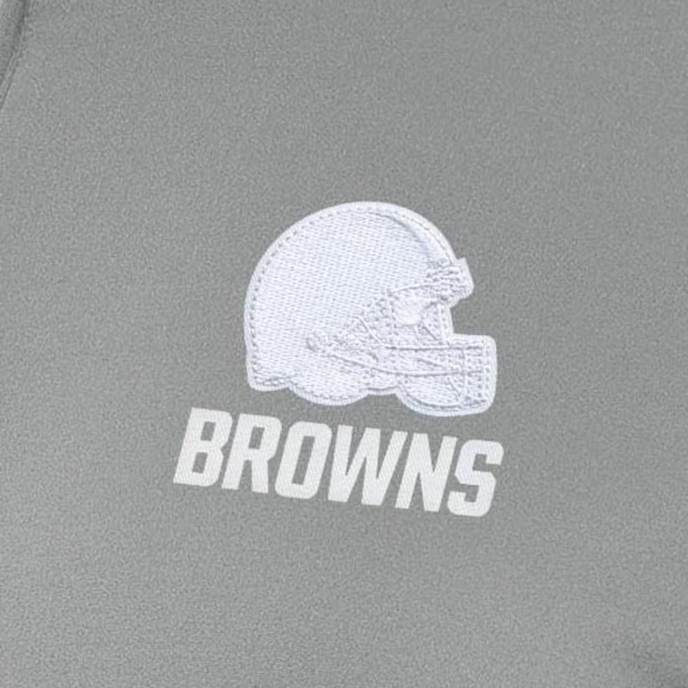 Cleveland Browns Antigua Women's Reprocess Quarter-Zip Top Gray - NFL