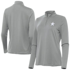 Dallas Cowboys Antigua Women's Reprocess Quarter-Zip Top Gray - NFL