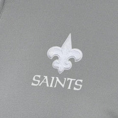 New Orleans Saints Antigua Women's Reprocess Quarter-Zip Top Gray - NFL