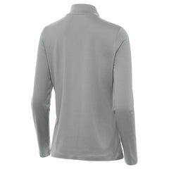 New England Patriots Antigua Women's Reprocess Quarter-Zip Top Gray - NFL