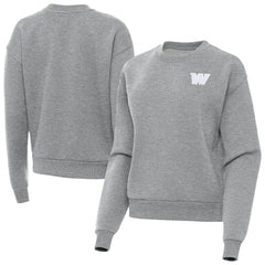 Washington Commanders Antigua Women's Victory Crew Pullover Sweatshirt Heather Gray - NFL