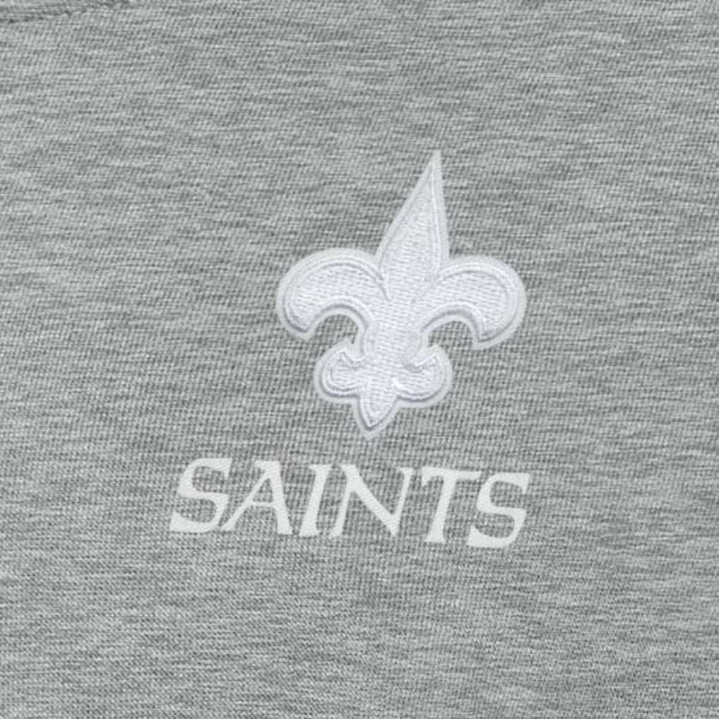 New Orleans Saints Antigua Women's Victory Crew Pullover Sweatshirt Heather Gray - NFL