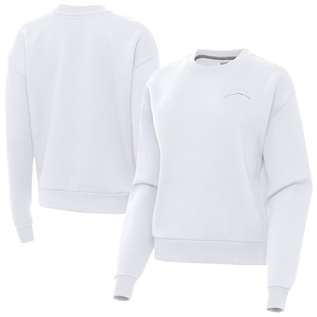 Los Angeles Chargers Antigua Women's Victory Crew Pullover Sweatshirt White - NFL