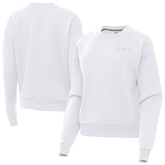 Los Angeles Chargers Antigua Women's Victory Crew Pullover Sweatshirt White - NFL