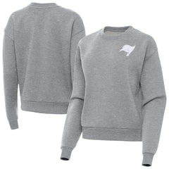 Tampa Bay Buccaneers Antigua Women's Victory Crew Pullover Sweatshirt Heather Gray - NFL