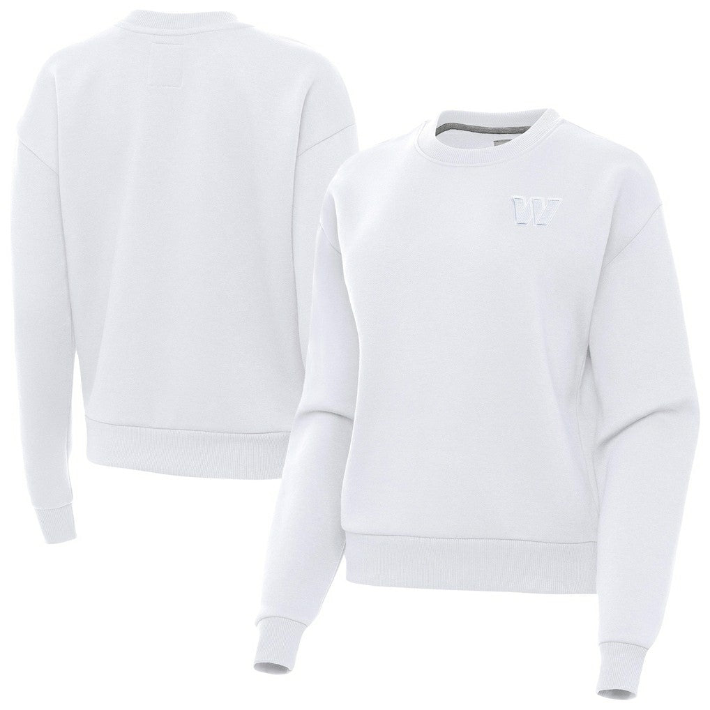 Washington Commanders Antigua Women's Victory Crew Pullover Sweatshirt White - NFL