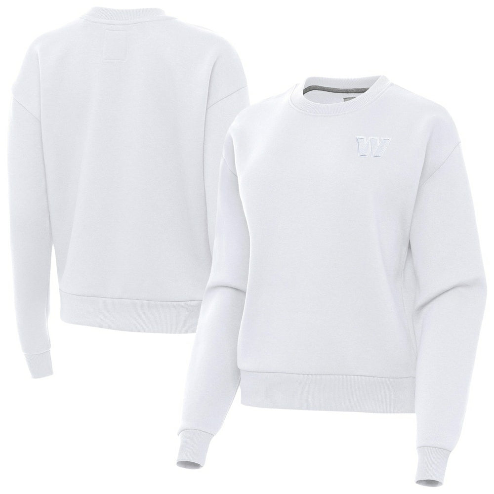 Washington Commanders Antigua Women's Victory Crew Pullover Sweatshirt White - NFL