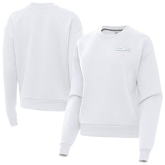 Seattle Seahawks Antigua Women's Victory Crew Pullover Sweatshirt White - NFL