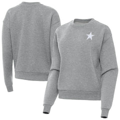 Dallas Cowboys Antigua Women's Victory Crew Pullover Sweatshirt Heather Gray - NFL