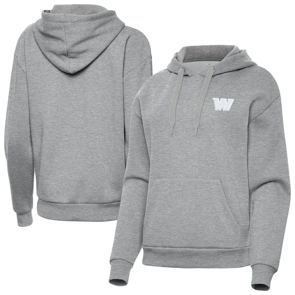 Washington Commanders Antigua Women's Victory Pullover Hoodie Heather Gray - NFL