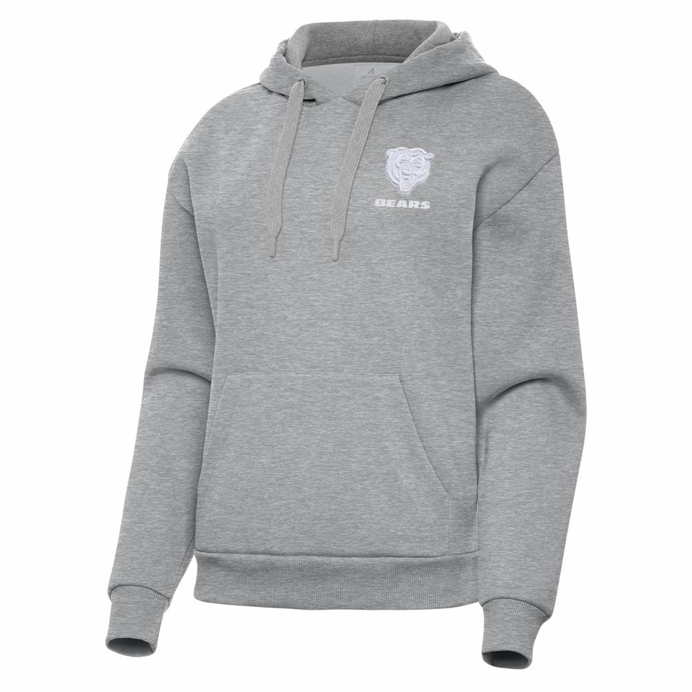 Chicago Bears Antigua Women's Victory Pullover Hoodie Heather Gray - NFL