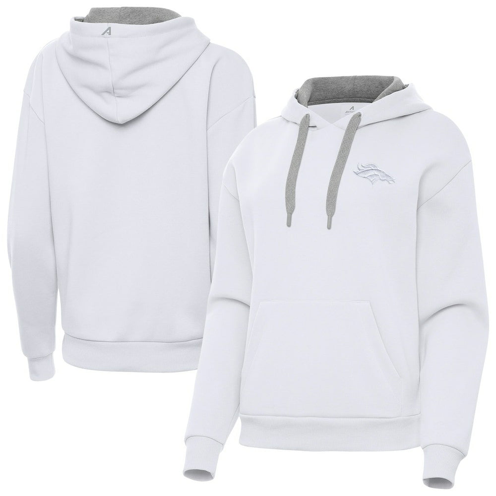 Denver Broncos Antigua Women's Victory Pullover Hoodie White - NFL