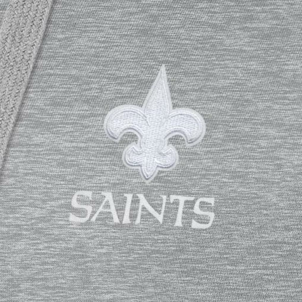 New Orleans Saints Antigua Women's Victory Pullover Hoodie Heather Gray - NFL