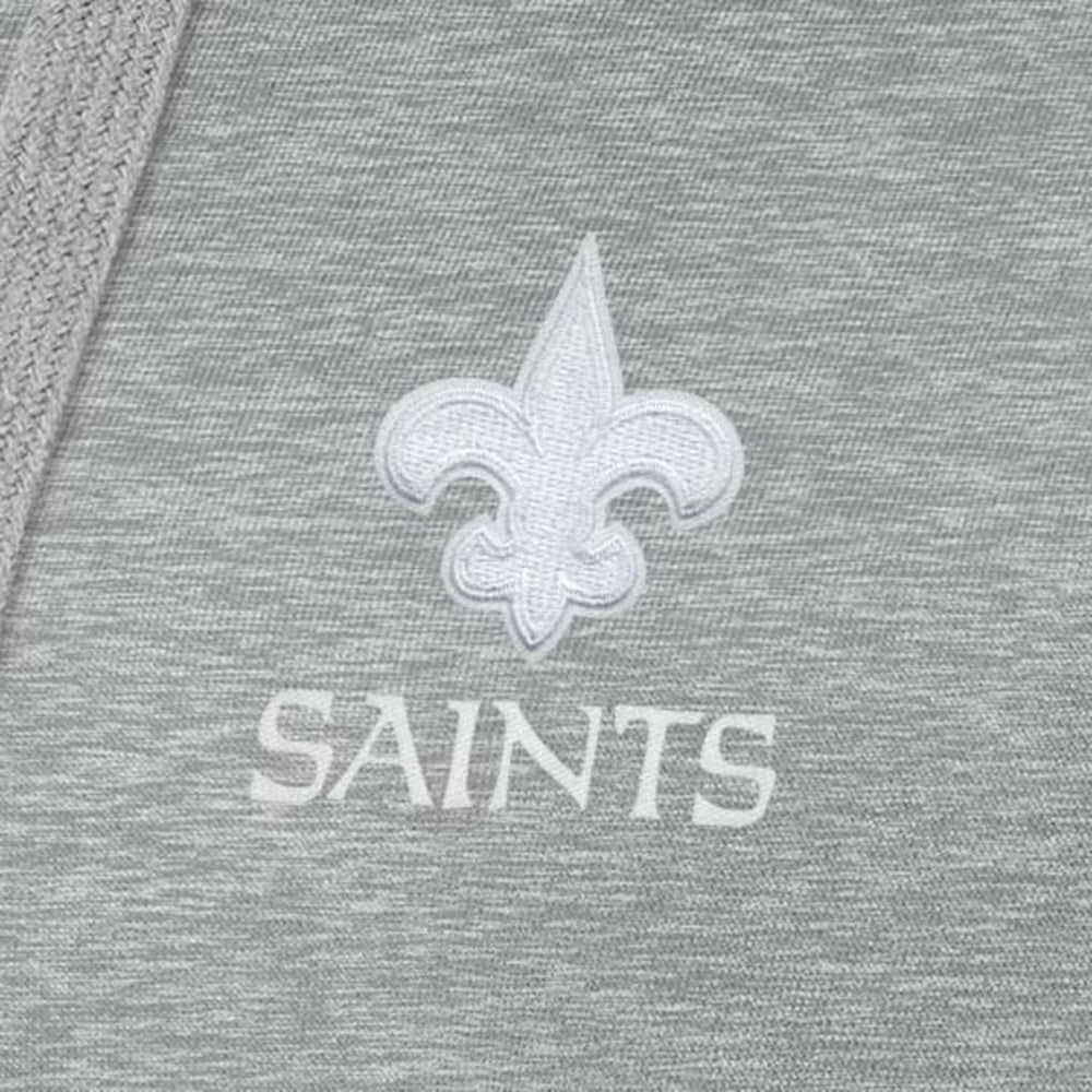 New Orleans Saints Antigua Women's Victory Pullover Hoodie Heather Gray - NFL