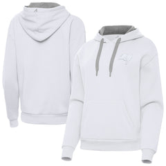 Tampa Bay Buccaneers Antigua Women's Victory Pullover Hoodie White - NFL