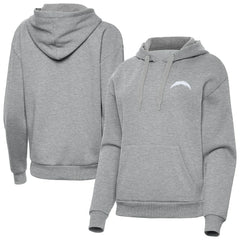 Los Angeles Chargers Antigua Women's Victory Pullover Hoodie Heather Gray - NFL