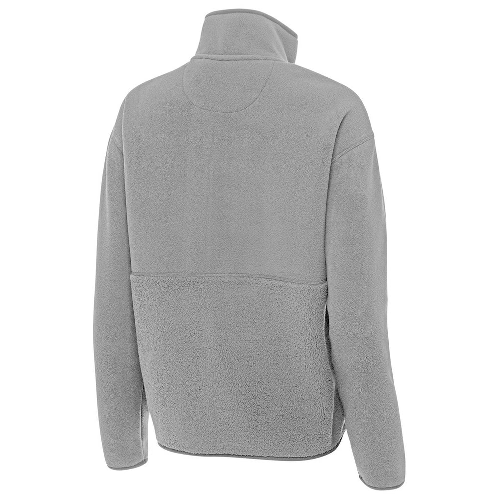 Buffalo Bills Antigua Women's Figure Half-Zip Sweatshirt Gray - NFL