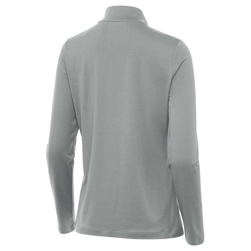 Philadelphia Eagles Antigua Women's Reprocess Quarter-Zip Top Gray - NFL