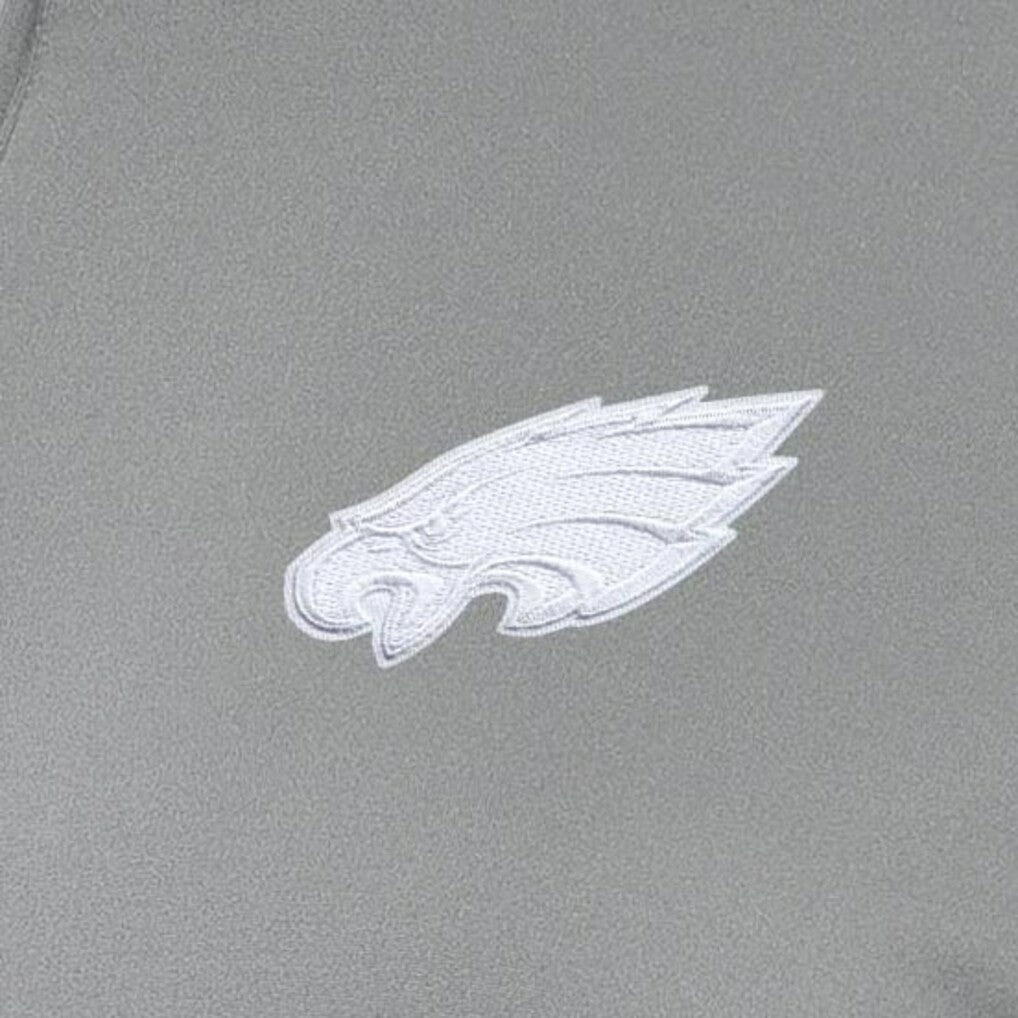 Philadelphia Eagles Antigua Women's Reprocess Quarter-Zip Top Gray - NFL