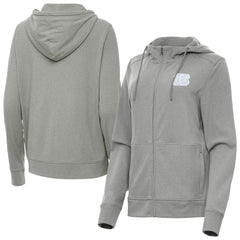 Cincinnati Bengals Antigua Women's Seeker Full-Zip Hoodie Jacket Heather Gray - NFL